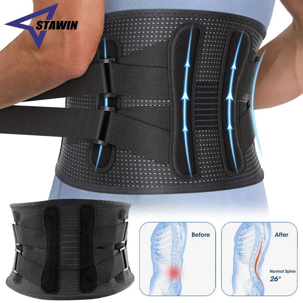 Back Brace for Lower Back Pain, Lumbar Belt Support - Lower Back Pain Relief Herniated Disc Sacral, Lifting Working Sports Large