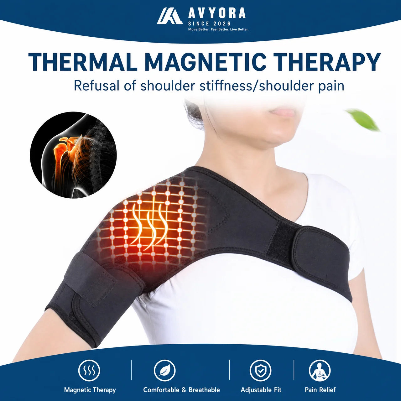 Avyora™ Self-Heating Shoulder Support Brace